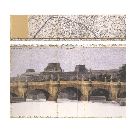 Javacheff Christo // Le Pont Neuf Wrapped II // Offset Lithograph