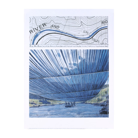 Over the River, Project for the Arkansas River (23.5"W x 19.5"H)