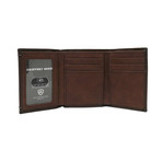 Burnished Trifold Wallet With RFID Blocking // Tan