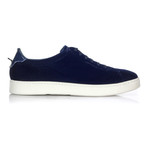 Velvet Lace-Up Sneaker // Navy Blue (Euro: 42)