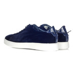 Velvet Lace-Up Sneaker // Navy Blue (Euro: 42)