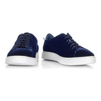 Velvet Lace-Up Sneaker // Navy Blue (Euro: 42)