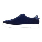 Velvet Lace-Up Sneaker // Navy Blue (Euro: 42)