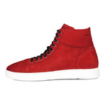 Nubuck Lace-Up High-Top // Red (Euro: 43)