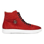 Nubuck Lace-Up High-Top // Red (Euro: 43)