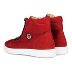 Nubuck Lace-Up High-Top // Red (Euro: 43)