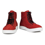 Nubuck Lace-Up High-Top // Red (Euro: 43)