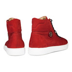 Nubuck Lace-Up High-Top // Red (Euro: 43)