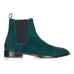 Suede Captoe Chelsea Boot // Green (Euro: 46)