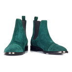 Suede Captoe Chelsea Boot // Green (Euro: 46)