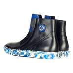 Colored Sole Lace-Less Boot // Black + Blue (Euro: 44)