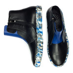 Colored Sole Lace-Less Boot // Black + Blue (Euro: 44)