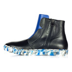 Colored Sole Lace-Less Boot // Black + Blue (Euro: 44)