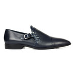 Buckle Strap Captoe Loafer // Navy Blue (Euro: 41)