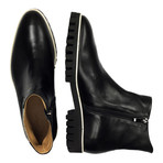 Lug Sole Point-Toe Chelsea Boot // Black + Grey (Euro: 44)