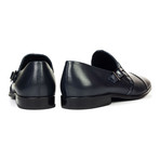 Buckle Strap Captoe Loafer // Navy Blue (Euro: 41)