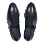 Buckle Strap Captoe Loafer // Navy Blue (Euro: 41)