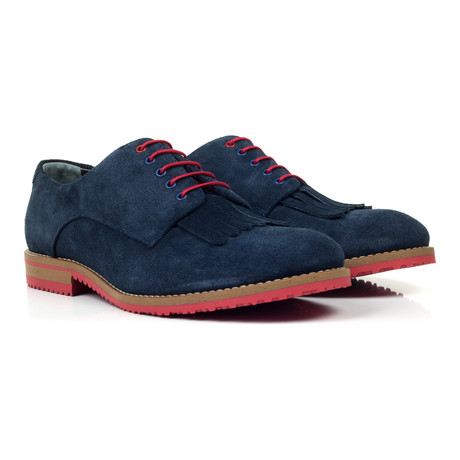 Contrast Sole Suede Tassel Derby // Navy Blue (Euro: 40)