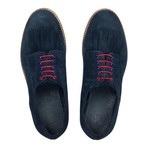 Contrast Sole Suede Tassel Derby // Navy Blue (Euro: 45)