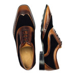 Mixed Texture Wingtip Oxford // Brown + Black (Euro: 44)