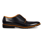 Contrast Piped Derby // Black + Orange (Euro: 41)