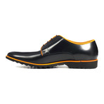 Contrast Piped Derby // Black + Orange (Euro: 41)