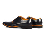 Contrast Piped Derby // Black + Orange (Euro: 41)