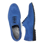 Stitched Suede Oxford // Blue (Euro: 44)