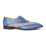 Colorblocked Wingtip Oxford // Blue + Grey (Euro: 44)