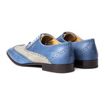 Colorblocked Wingtip Oxford // Blue + Grey (Euro: 44)