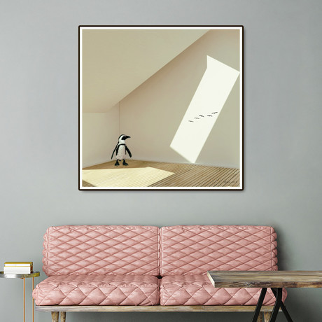 The Last Penguin (16"W x 16"H x 0.2"D)