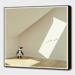 The Last Penguin (16"W x 16"H x 0.2"D)