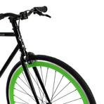 Atir Cycles // Single Speed Bike // Gloss Black + Green (Small: 50cm)