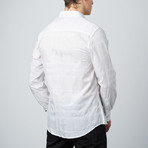 Monotone Plaid Button-Up Shirt // White (XL)