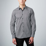 Speckled Button-Up Shirt // White + Black (XL)