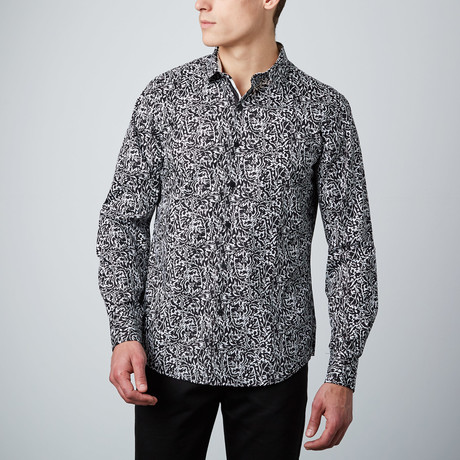 Bramble Button-Up Shirt // White + Black (S)