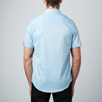 Microdot Short-Sleeve Button-Up // Light Blue (2XL)