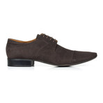 Pointed Captoe Suede Derby // Brown (Euro: 44)