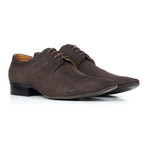 Pointed Captoe Suede Derby // Brown (Euro: 44)