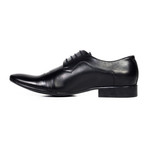 Curved Captoe Leather Derby // Black (Euro: 44)