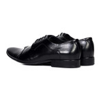 Curved Captoe Leather Derby // Black (Euro: 44)