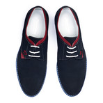 Colorblocked Lace-Up Derby // Navy + Blue + Red (Euro: 44)