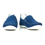 Contrast Stitched Moccasin // Blue (Euro: 43)