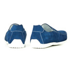 Contrast Stitched Moccasin // Blue (Euro: 43)