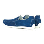 Contrast Stitched Moccasin // Blue (Euro: 43)