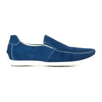 Contrast Stitched Moccasin // Blue (Euro: 43)