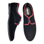 Contrast Piped Captoe Derby // Black + Red (Euro: 42)