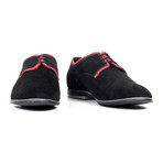 Contrast Piped Captoe Derby // Black + Red (Euro: 42)