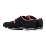 Contrast Piped Captoe Derby // Black + Red (Euro: 42)