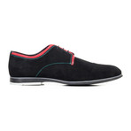 Contrast Piped Captoe Derby // Black + Red (Euro: 42)